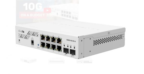 MIKROTIK, CSS610-8G-2S+IN 8G, 2 SFP+ Port , Indoor Switch 64kb