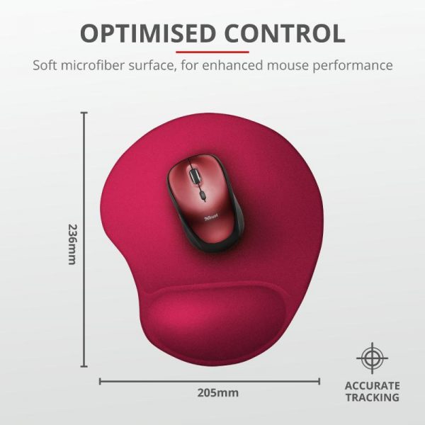 Mouse pad Trust BigFoot Mouse Pad, Small, red - imagine 4