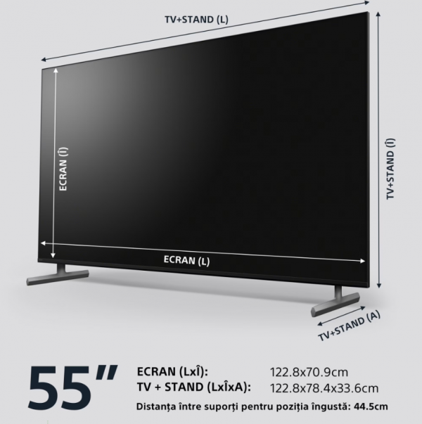 Televizor Sony BRAVIA LED 55X85L, 139 cm, Smart Google TV, - imagine 3