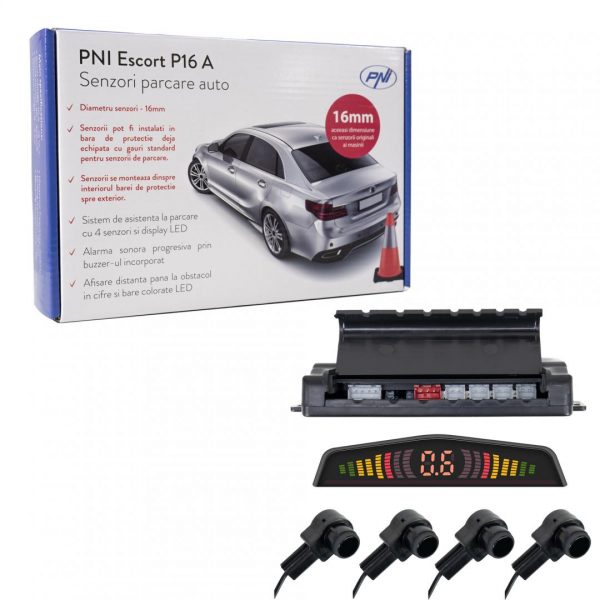 Senzori parcare auto PNI Escort P16 A cu 4 receptori