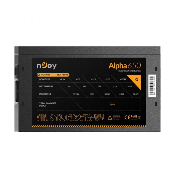 Sursa ATX Njoy Alpha 80+ Gold, 650W - imagine 6