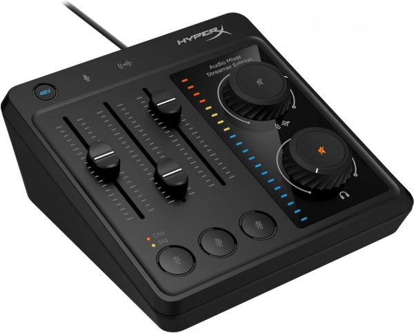 HyperX Audio Mixer pentru microfoane XLR si jack 3,5mm, phantom