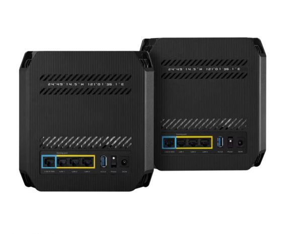 Kit Routere Wireless Asus GT6(B-2-PK)Black, tri-band, WI-FI 6, Standard retea: - imagine 4