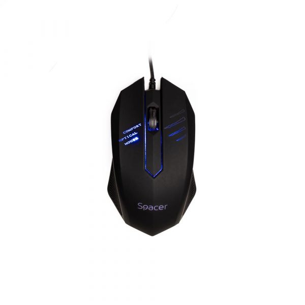 Mouse Spacer SPMO-M20, cu fir, 1000DPI, senzor optic, 3 butoane, - imagine 3