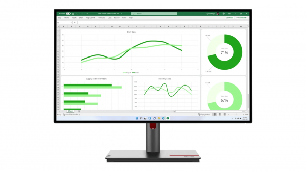 Monitor  Lenovo ThinkVision P27q-30; 27" IPS, QHD (2560x1440)