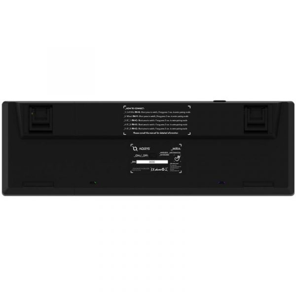 Tastatura mecanica 65% AQIRYS Mira, wireless/bluetooth/wired, switch-uri Outemu Red, 68 - imagine 7