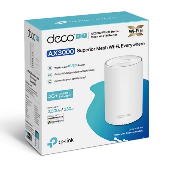 TP-Link DECO X50-4G (1-pack), Gateway 4G&Unitate mesh WI-FI6, AX3000, Standarde - imagine 5