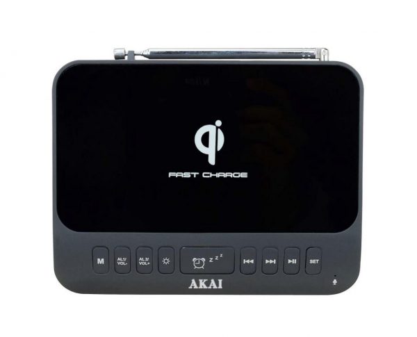 Radio cu ceas Akai USB/BT AKAI ACRB-1000, Wireless Fast Charging,