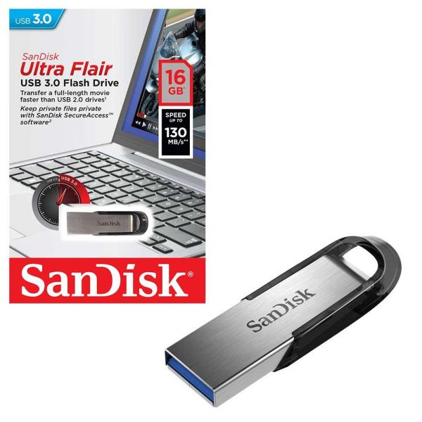 Memorie USB Flash Drive SanDisk Ultra Flair, 16GB, USB 3.0 - imagine 3