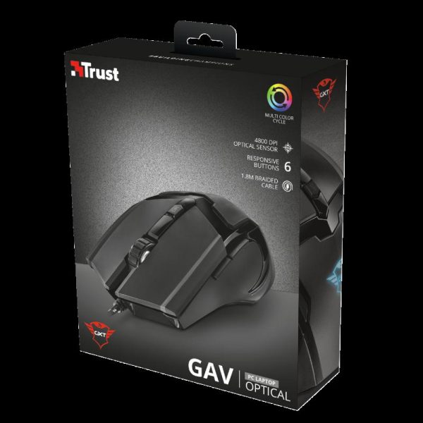 Mouse Trust GXT 101 Gav, Gaming, negru - imagine 7