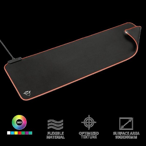 Mouse pad Trust GXT 764 Glide-Flex Flexible RGB, XXL, negru - imagine 3