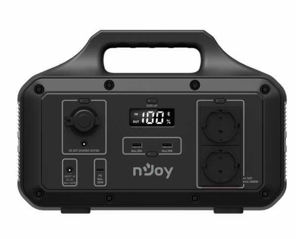 Statie portabila pentru exterior NJOY POWER BASE 1000, adaptor AC