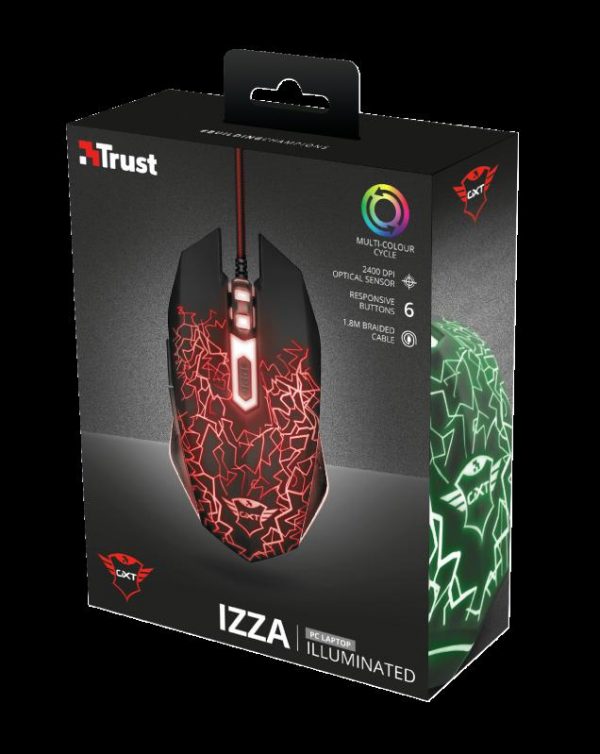 Mouse Trust GXT 105 Izza Illuminated Gaming, cu fir, RGB - imagine 10