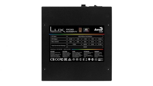 Sursa Aerocool Lux RGB 650 650W RGB 80 PLUS BRONZE - imagine 4