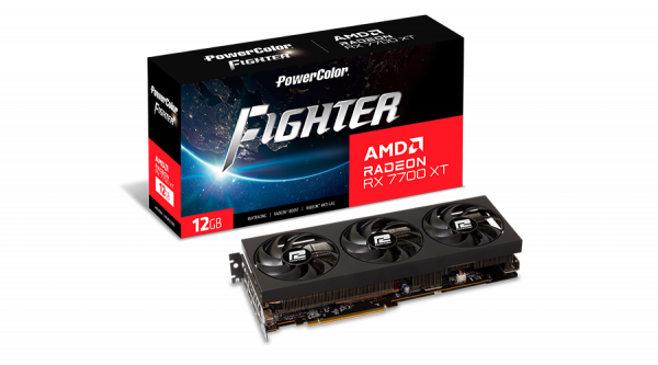 Placa Video POWER COLOR Fighter AMD Radeon RX 7700 XT