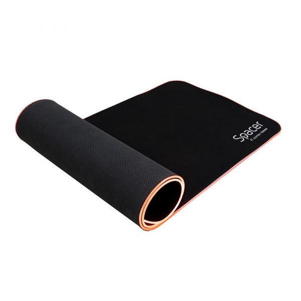 Mousepad Spacer RGB gaming, cauciuc si material textil, 900 x - imagine 3