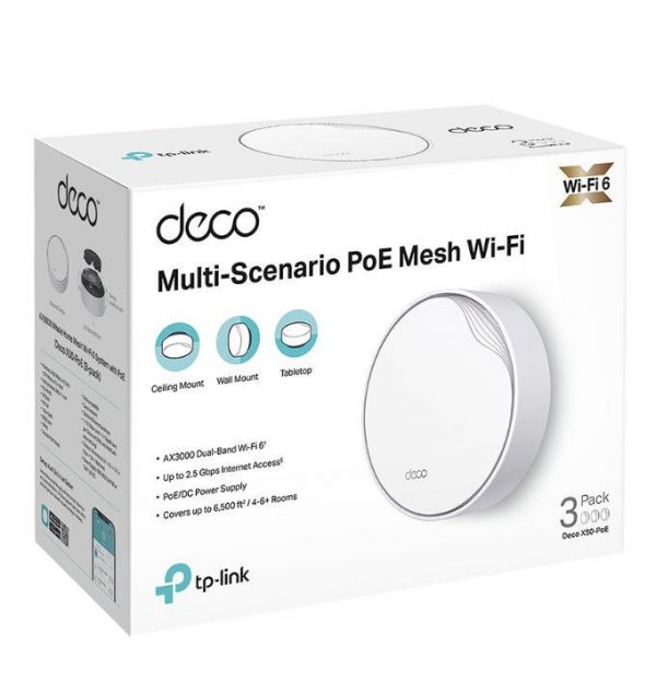 TP-Link AX3000 whole home mesh Wi-Fi 6 System, Deco X50-POE(3-pack); - imagine 6
