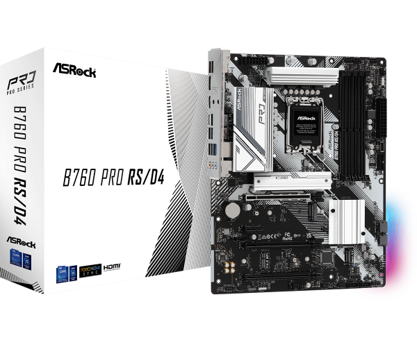 Placa de baza Asrock B760 Pro RS LGA1700, 4x DDR4