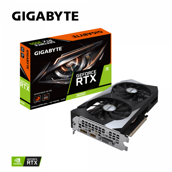 Placa video Gigabyte GeForce RTX 3050 WINDFORCE OC 8GB, GDDR6,