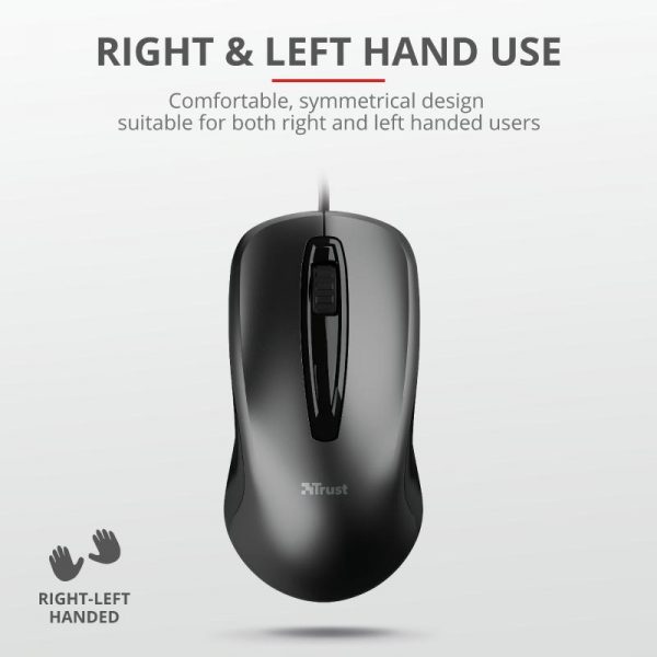 Mouse Trust Carve, USB Mouse, negru - imagine 8