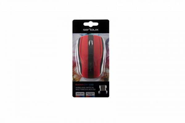 Mouse Serioux, Rainbow 400, fara fir, USB, senzor optic, distanta - imagine 3