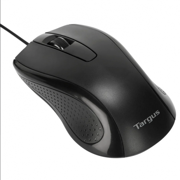 Targus Mouse Antimicrobial cu fir, full size, optic, negru - imagine 5