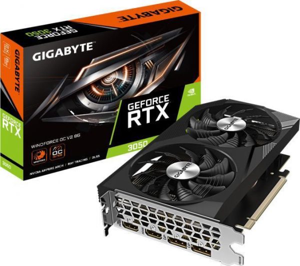 Placa Video GIGABYTE GEFORCE RTX 3050 WINDFORCE OC 8G V2
