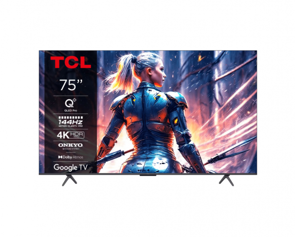 Televizor TCL QLED 75T8B, 189 cm, Smart Google TV, 4K