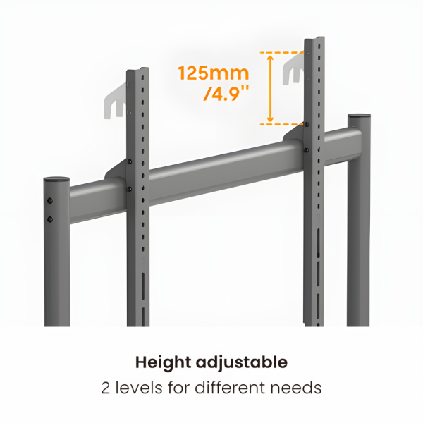 Stand TV mobil Serioux TV15068FW, compatibilitate  dimensiune ecran 50"-86, - imagine 5