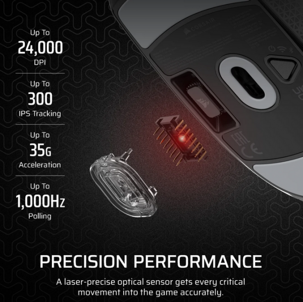 Mouse Gaming CORSAIR M55 WIRELESS - imagine 5