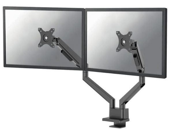 Brat dublu pentru monitor Neomounts, tip full motion, pentru display-uri