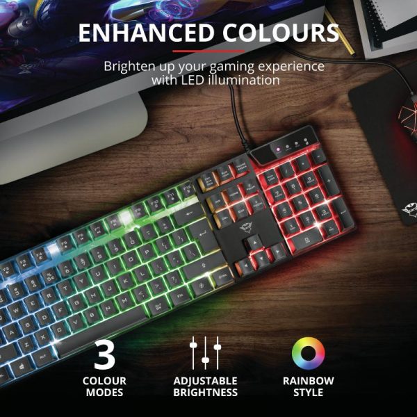 Tastatura Trust GXT 835 Azor, gaming, neagra - imagine 7