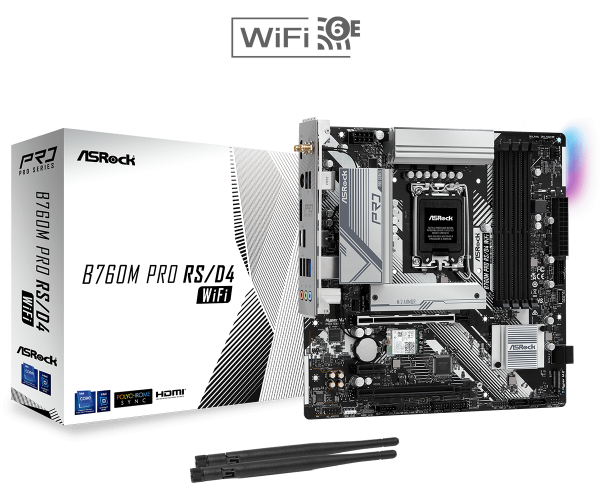 Placa de baza Asrock B760M Pro RS LGA1700, 4x DDR4