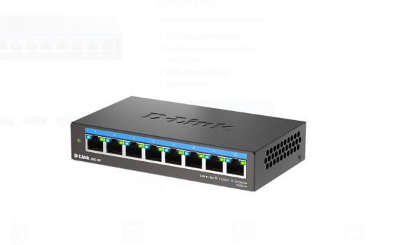 D-LINK DMS-108 UNMANAGED SWITCH 8 PORT, Interfata: 8 x 10/100Mbps/1G/2.5G, - imagine 3