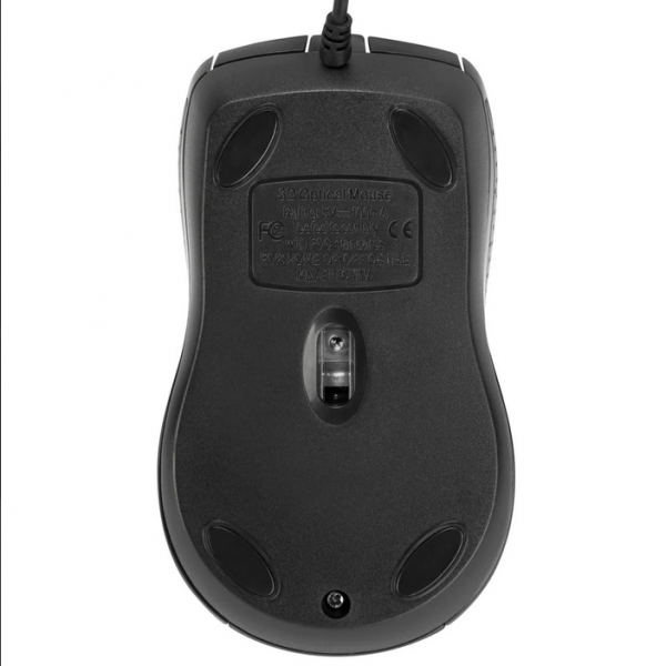 Targus Mouse Antimicrobial cu fir, full size, optic, negru - imagine 3