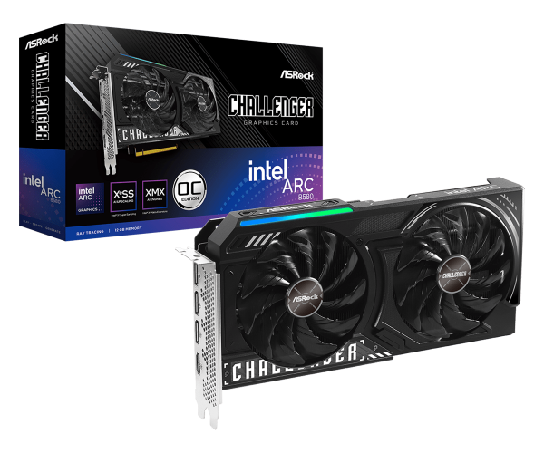 Placa Video ASROCK INTEL ARC B580 CHALLENGER 12GB OC GDDR6