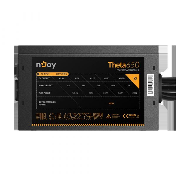 Sursa nJoy Theta 650, 80+ Bronze, semi-modulara, PFC Activ, 650W - imagine 6