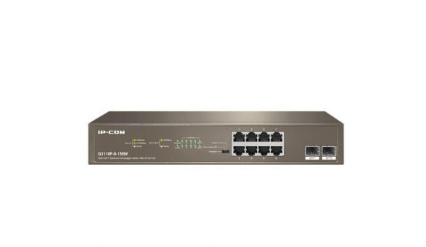IP-COM switch G1110P-8-150W, 8-Port Gigabit + 2SFP, POE, Standarde: IEEE - imagine 3