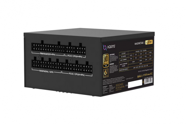 Sursa AQIRYS MAGNETAR LE ATX 650W 80 PLUS Gold - imagine 7