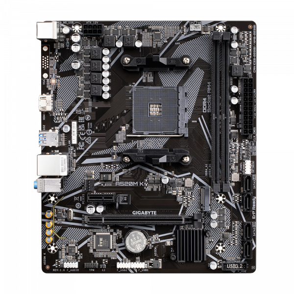 Placa de baza Gigabyte A520M K AM4 DDR4 - imagine 3