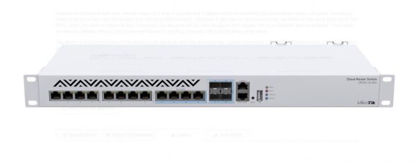 Mikrotik Switch, CRS312-4C+8XG-RM, Procesor: 650 MHz, sistem operare: RouterOS /