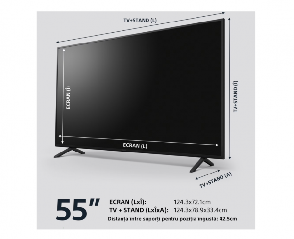 Televizor Sony BRAVIA LED 55X75WL, 139 cm, Smart Google TV, - imagine 3