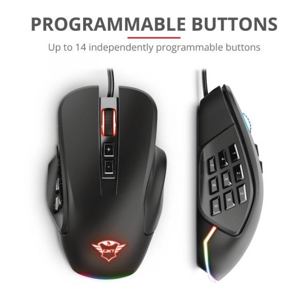 Mouse Trust GXT 970, Gaming Mouse, negru - imagine 4