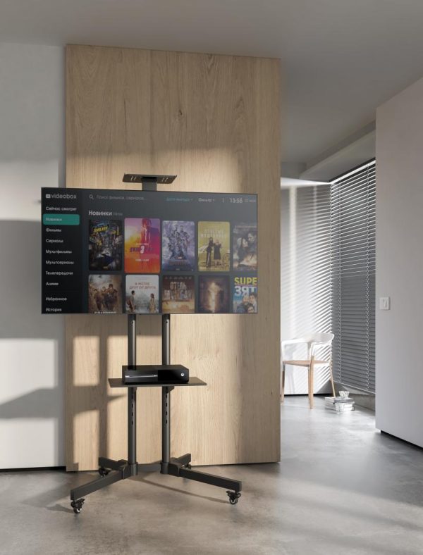Stand TV mobil Akai 37"-70", inclinatie +10/-10°, VESA 600x400, 50kg, - imagine 8