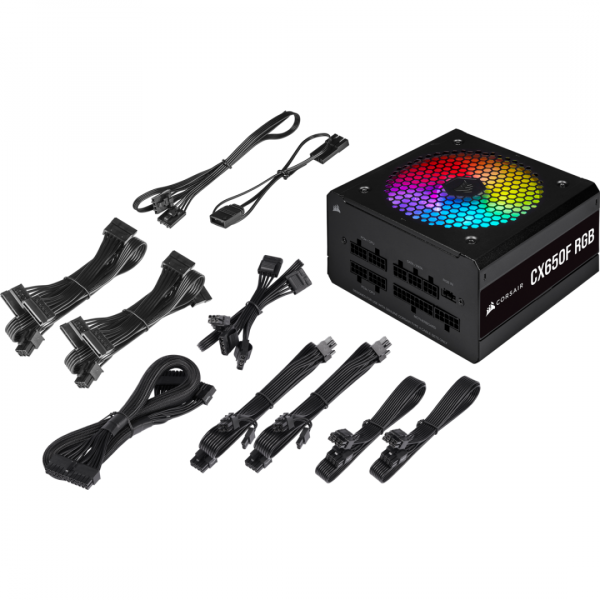 Sursa Corsair CX650F RGB Black 80+ Bronze, 650W - imagine 4