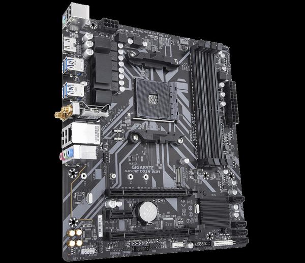 Placa de baza Gigabyte B450M DS3H WIFI, Socket AM4 - imagine 3