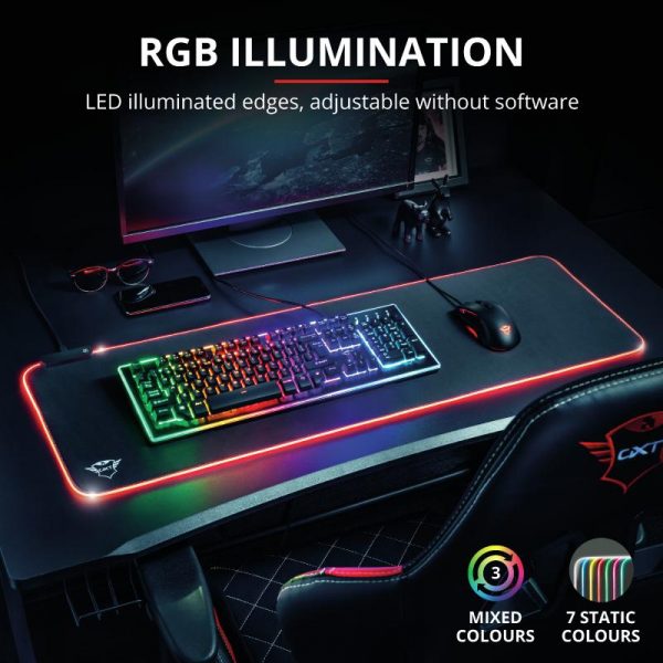 Mouse pad Trust GXT 764 Glide-Flex Flexible RGB, XXL, negru - imagine 10