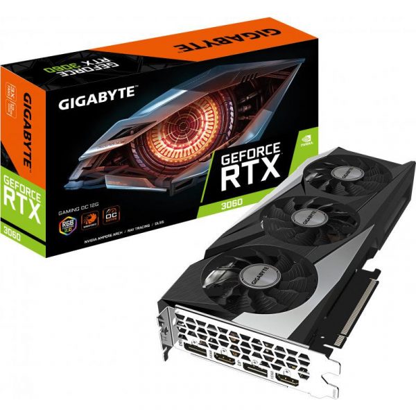 Placa video GIGABYTE GeForce RTX 3060 GAMING OC LHR, 12GB
