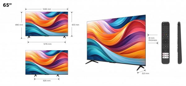 Televizor TCL QLED 65T7B, 164 cm, Smart Google TV, 4K - imagine 5