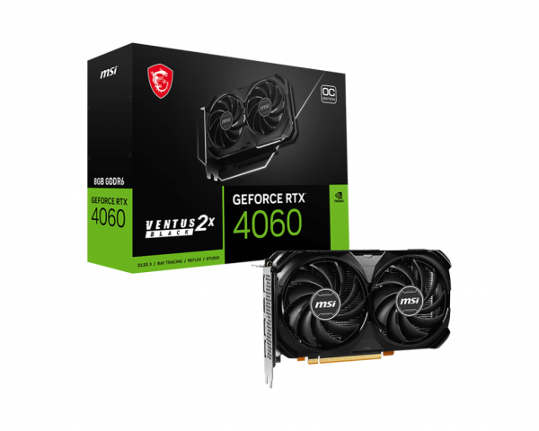 Placa video MSI GeForce RTX 4060 VENTUS 2X BLACK OC